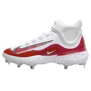 Nike Alpha Huarache Elite 4 Mid Baseball Cleats Red White Men's 8 FD2744-105